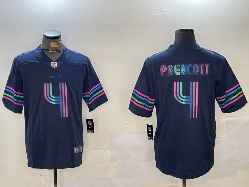 Men Dallas Cowboys #4 Prescott Blue City Edition 2024 Nike Limited NFL Jersey style 1->dallas cowboys->NFL Jersey